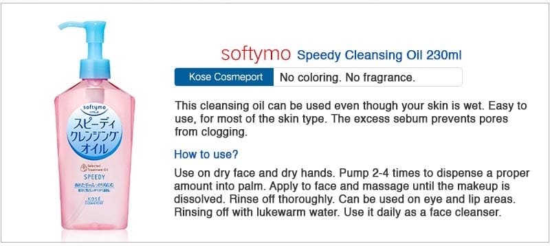 Softymo Speedy Cleansing Oil - How to use