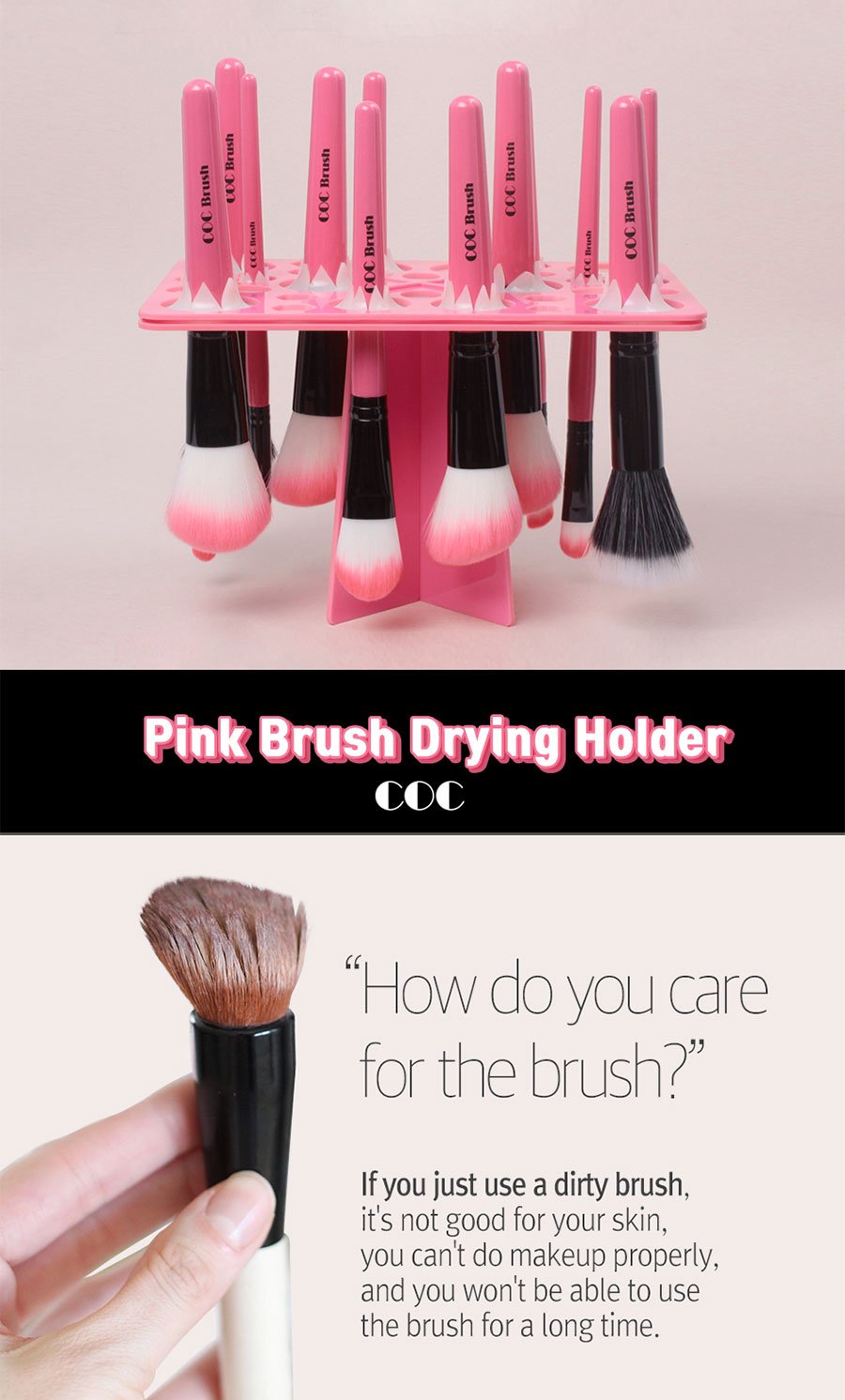 Pink Brush Dry Holder - Intro