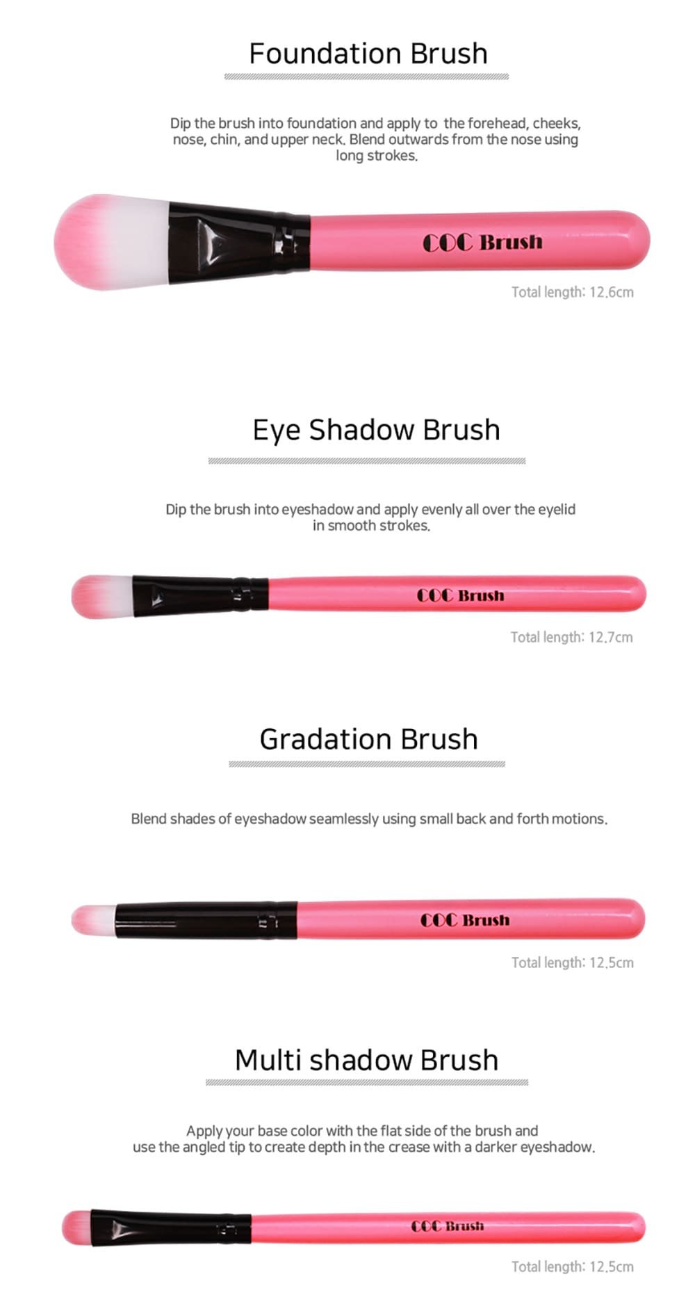 Shining Pink Box 8pcs/set - Brushes