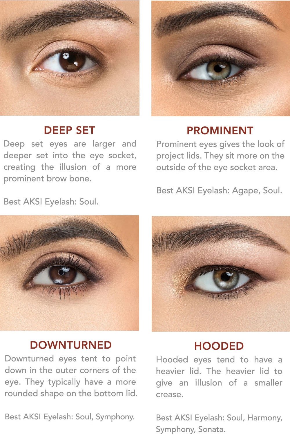 Classic Collection Eyelashes Agape - Eyeshape Guide