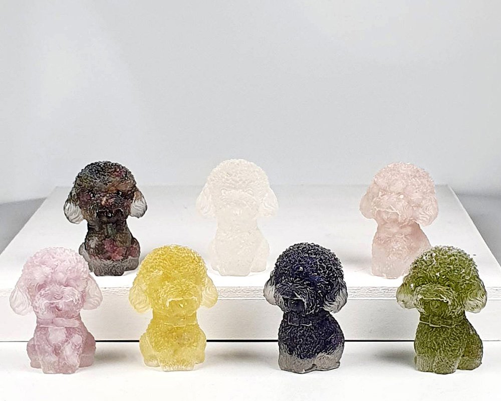 Poodle Crystal Resin Decoration - All Types