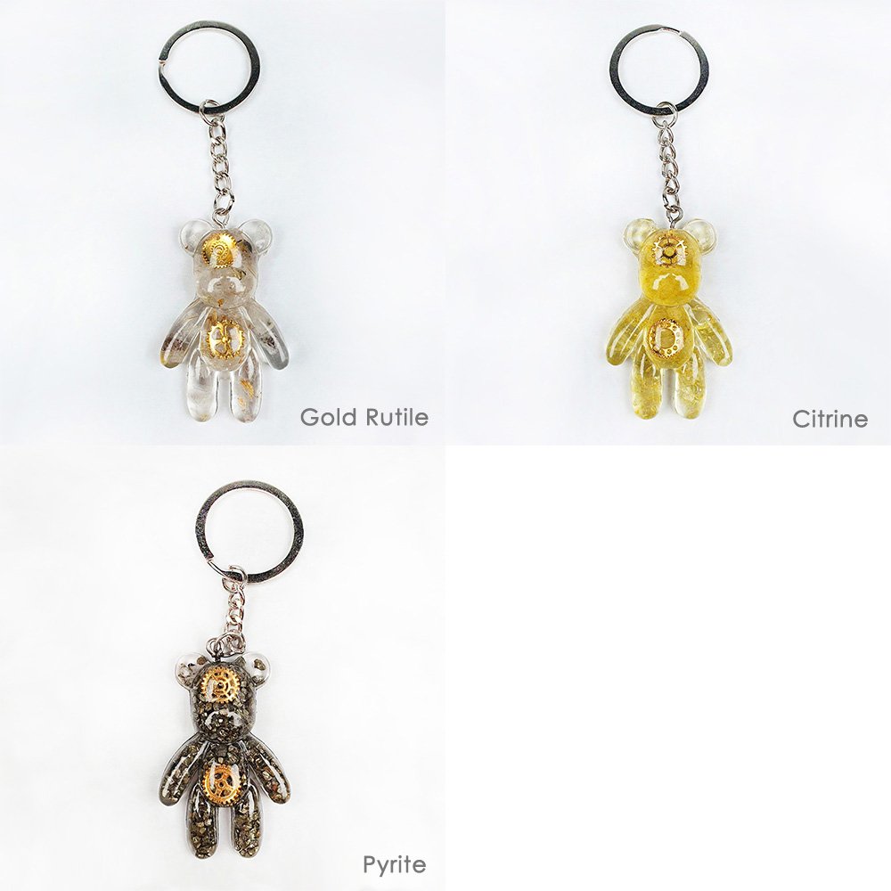 Crystal Resin Bear Keychain - Types