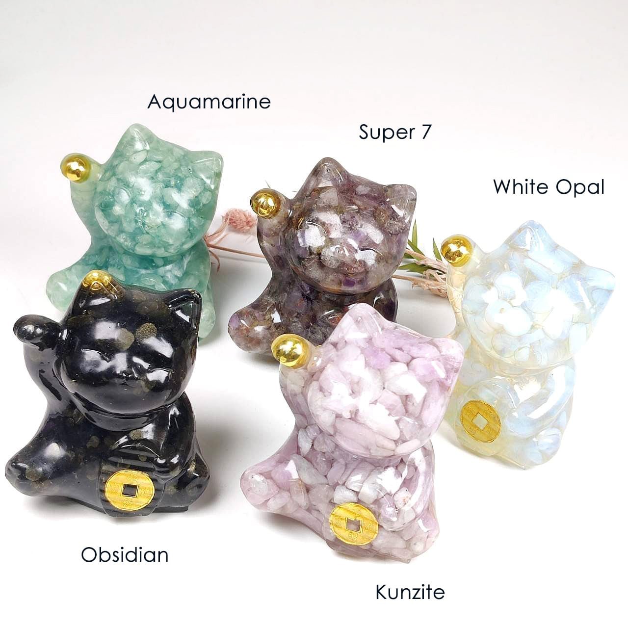 Fortune Cat Crystal Decoration